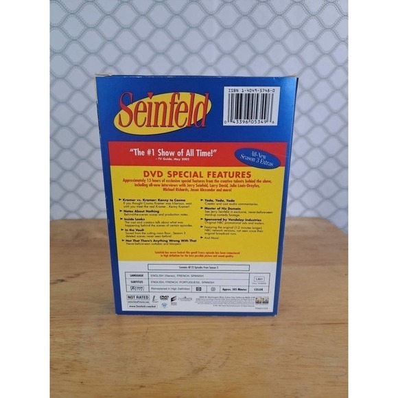 Seinfeld Volume 2 Season 3 all 22 episodes w bonus features comedy dvd - Picture 3 of 5